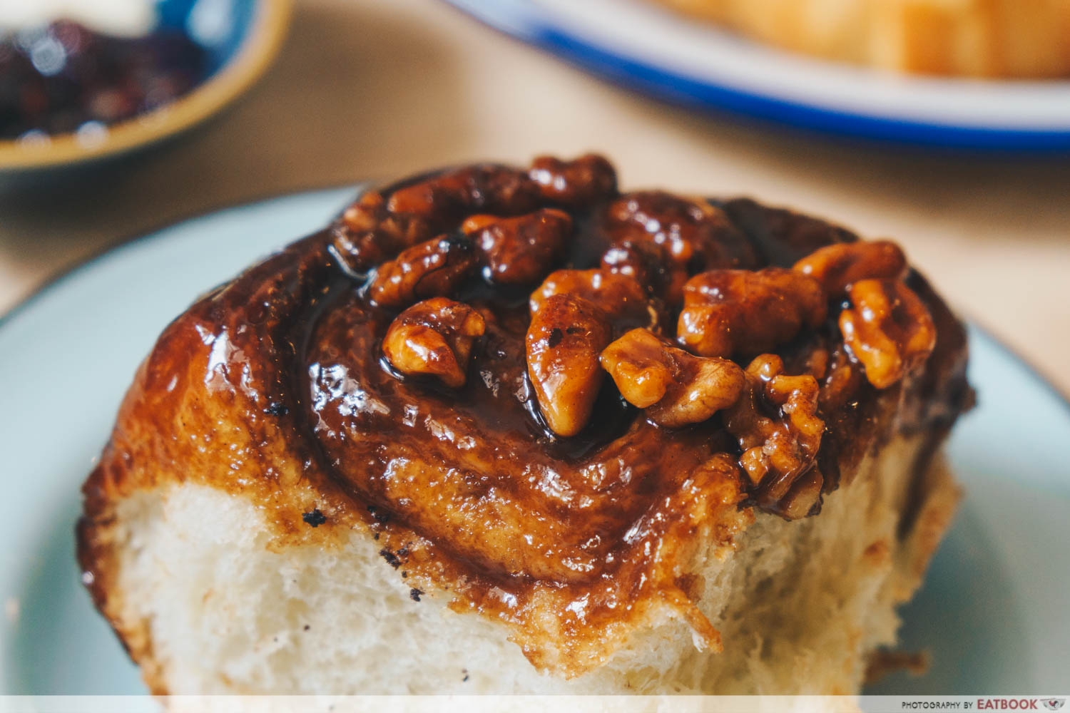 Baker's Bench Bakery - Sticky Bun Close Up