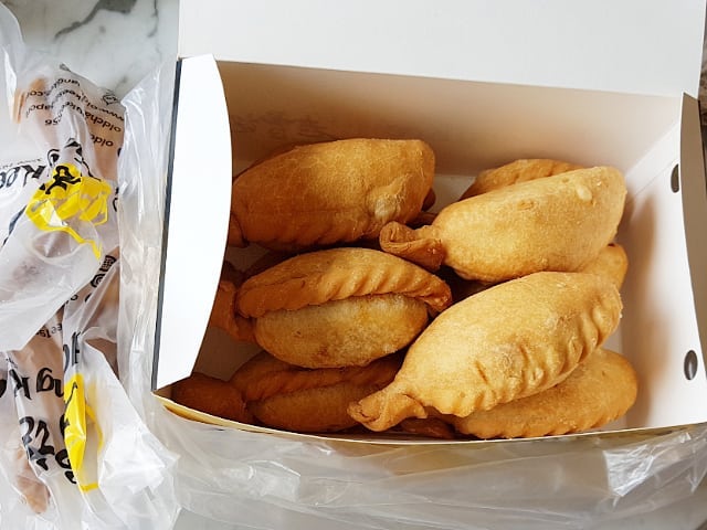 Old Chang Kee Free Curry Puff box