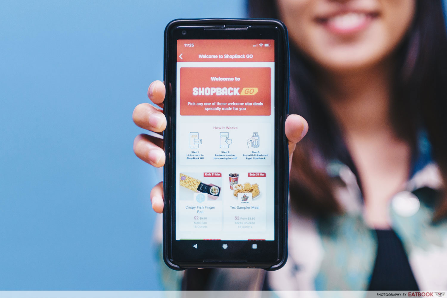 Shopback Go - App - Girl with Phone
