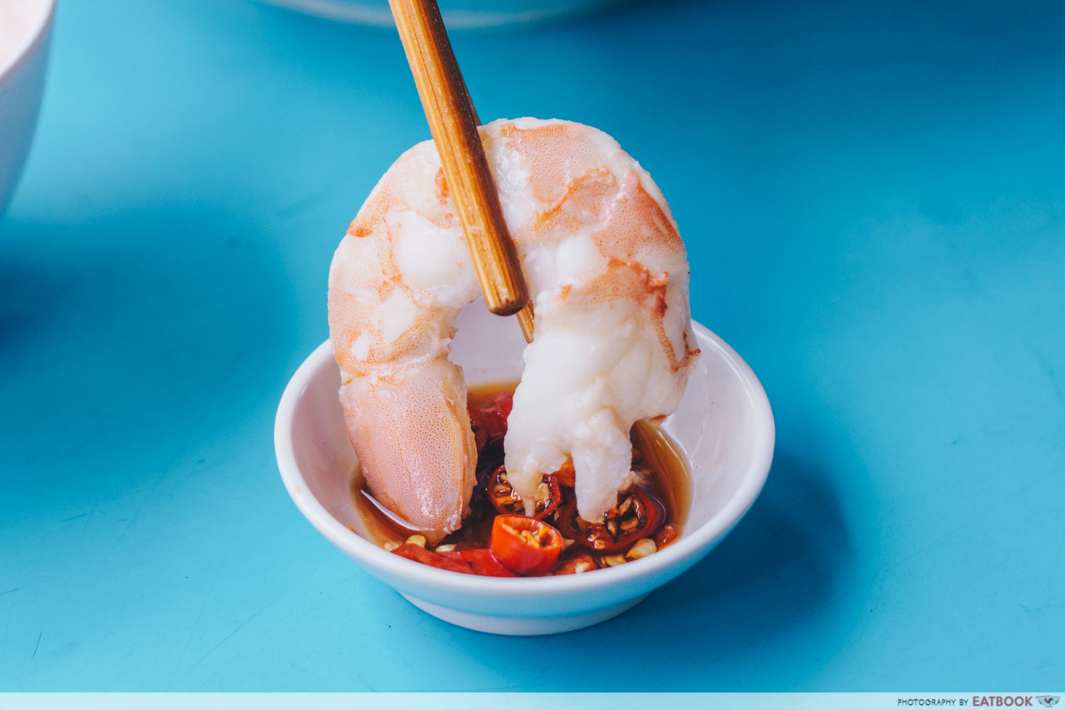 Da Dong Prawn Noodles - Prawn dipped in soya sauce chilli