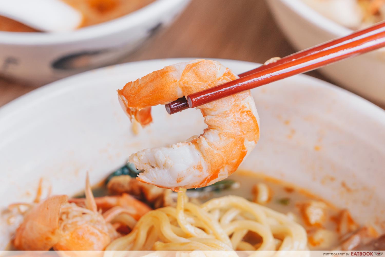 East Treasure Speciality Prawn Noodles - Normal prawn shot