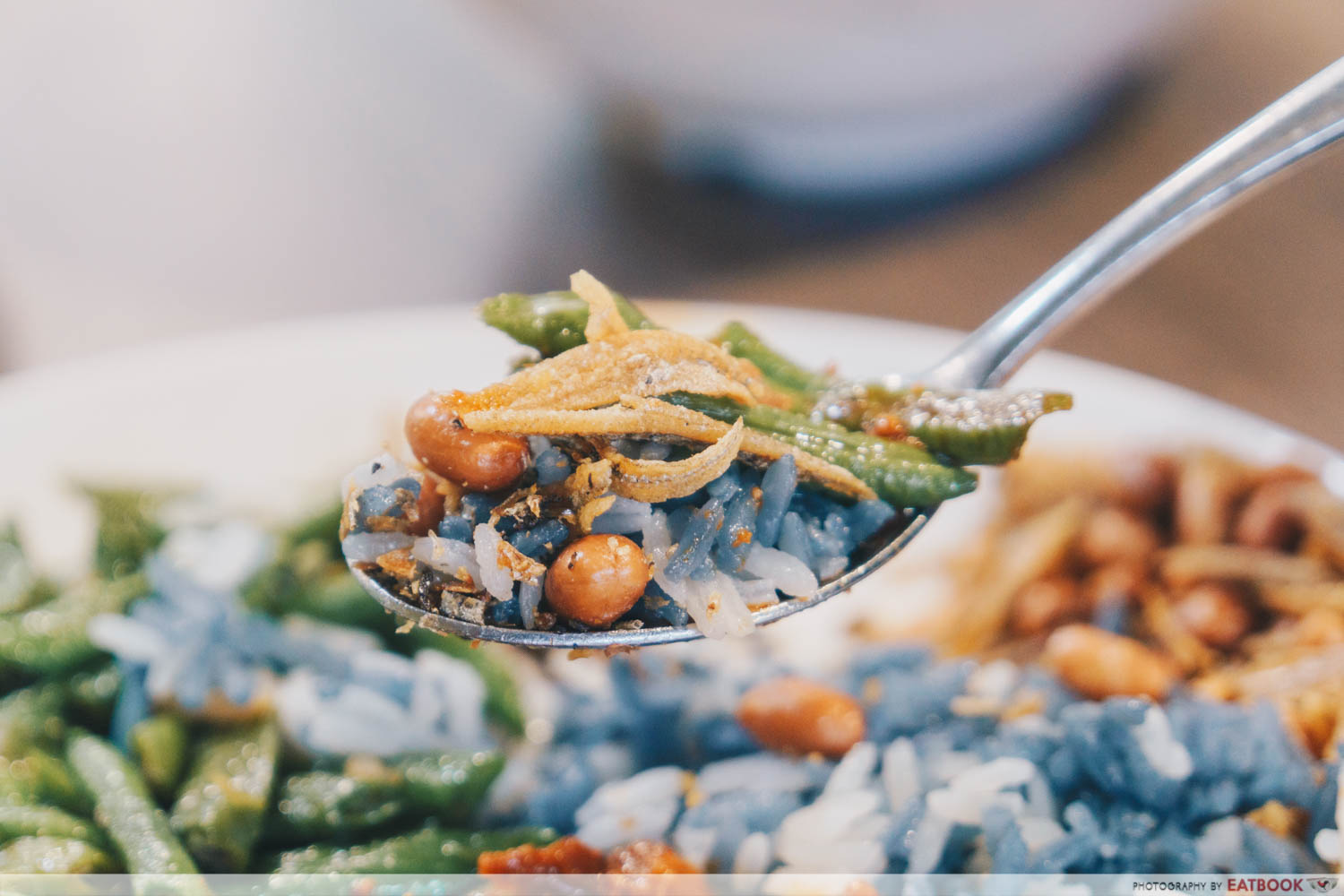 Emmanuel Peranakan Cuisine - Rice with long bean, ikan bilis and peanuts