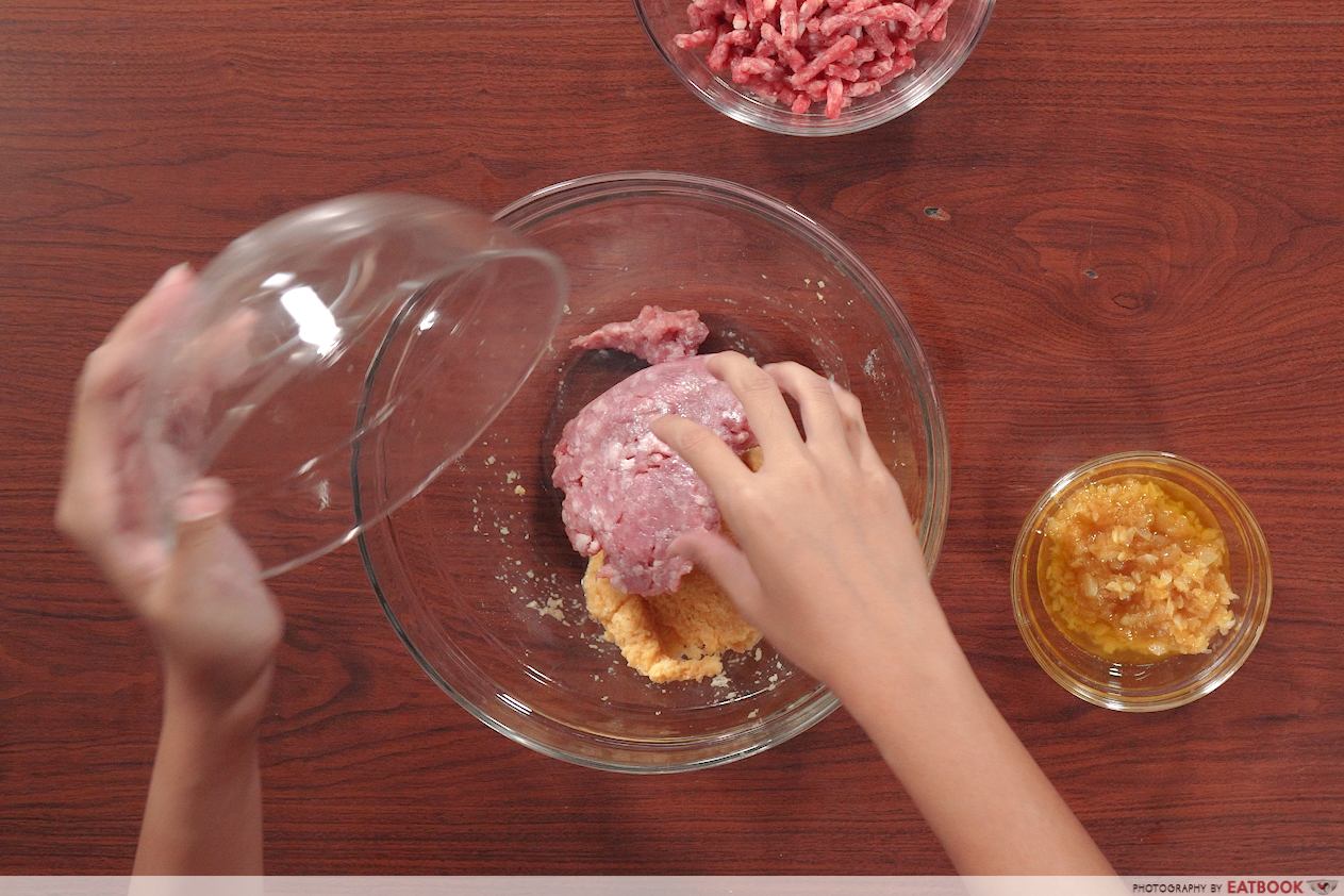 IKEA Meatballs recipe - Put meat into mixing bowl