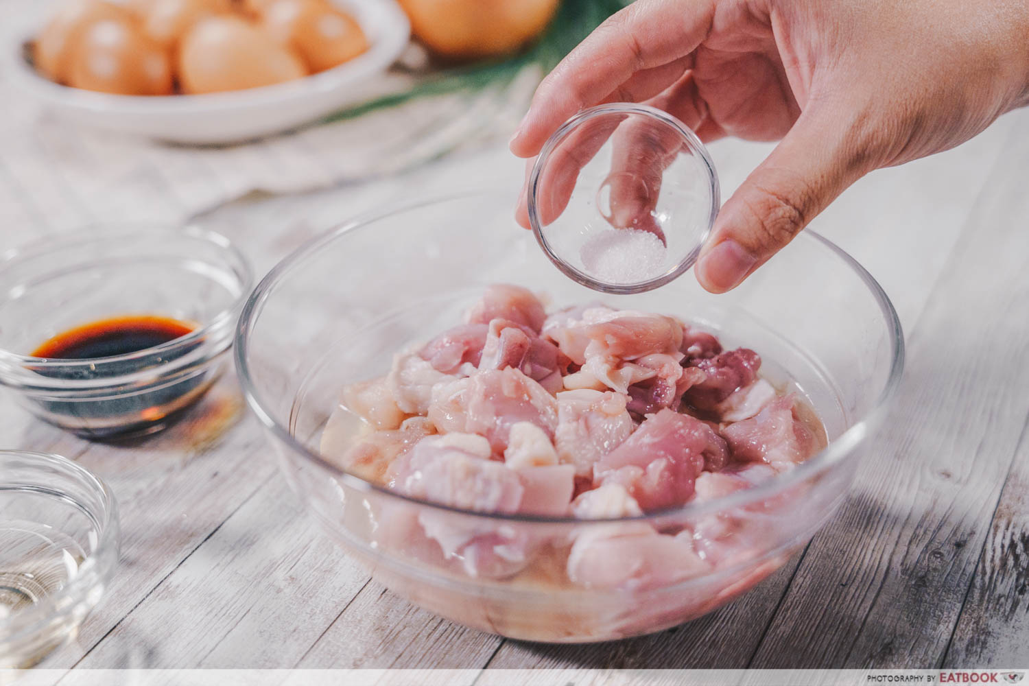 Rice Cooker Oyakodon - chicken marinade