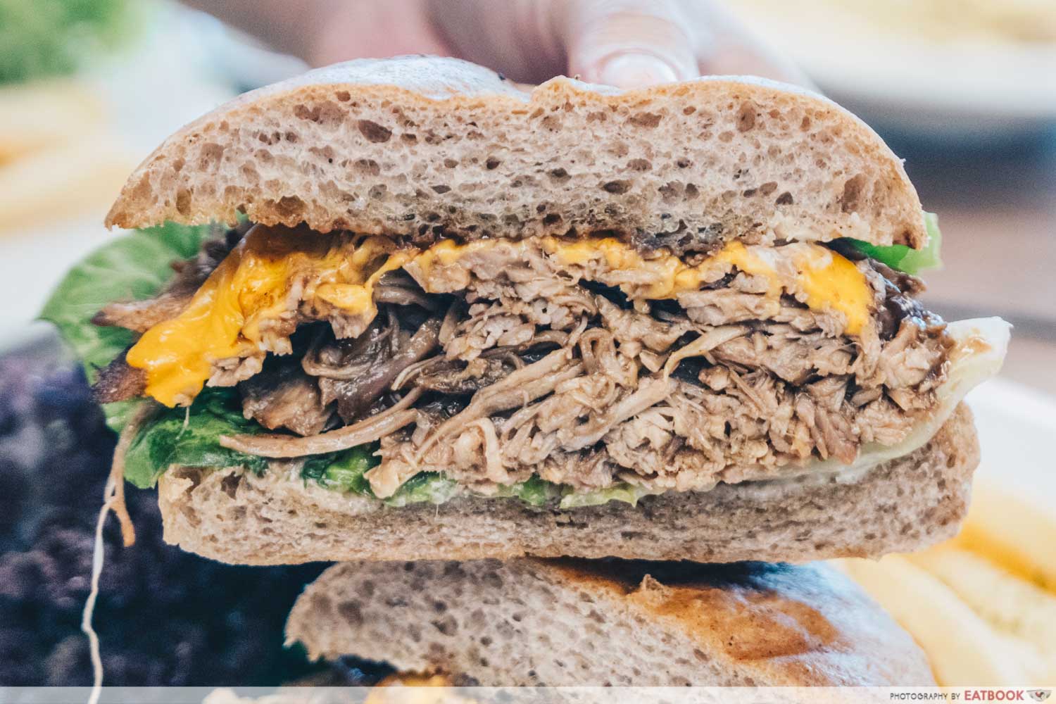 SteakGrill - Pulled Pork Burger Close up