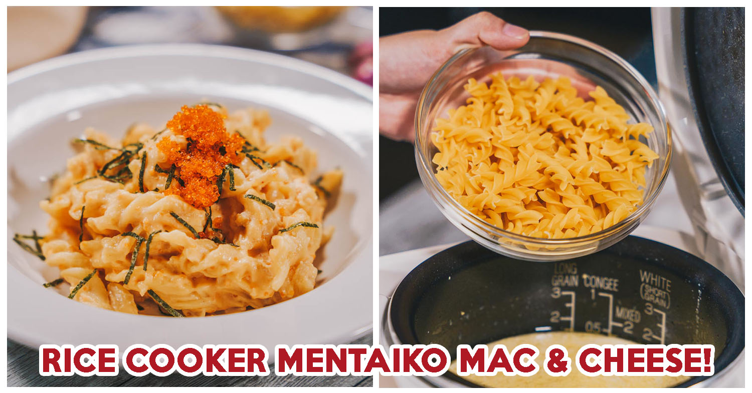 rice cooker mentaiko mac and cheese - feature image
