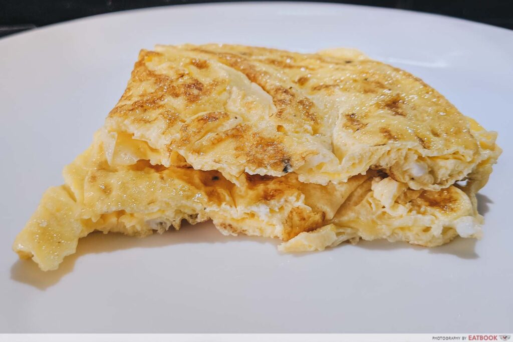 Easy Omelette Recipe cross section country style