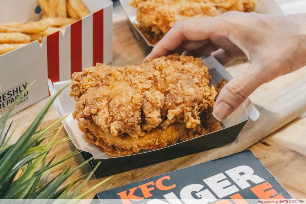 KFC's New Mozzarella Zinger Double Down Has An Oozy Fried Cheese Patty
