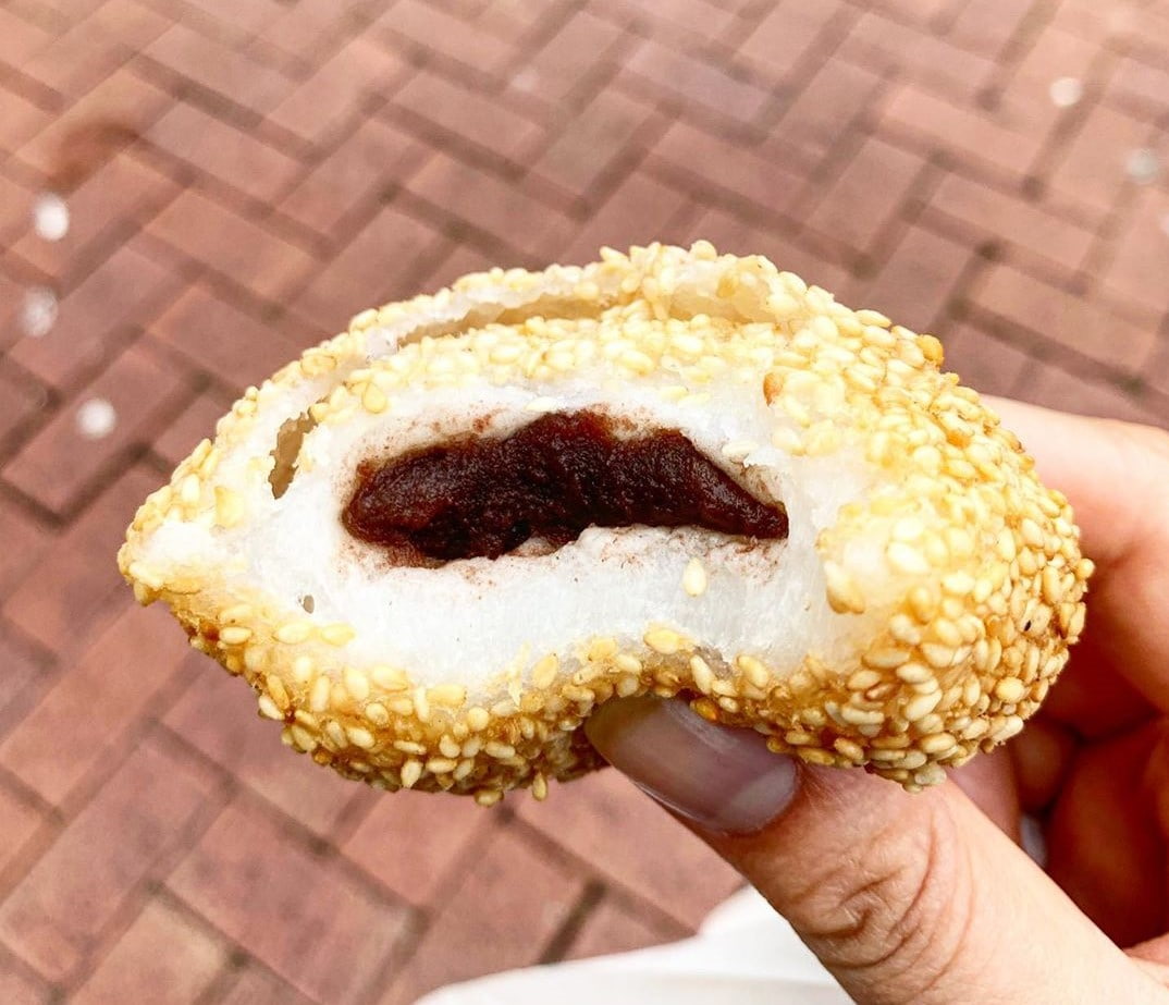 No-Bake Asian Desserts - Fried Sesame Balls Close up