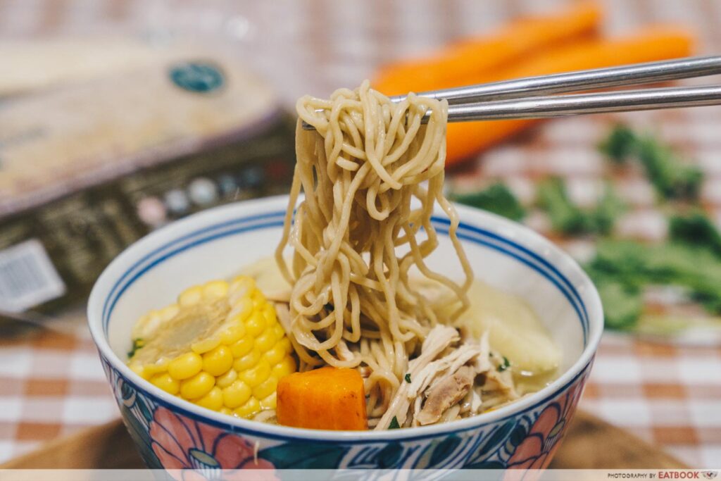 Rotisserie Chicken Noodle Soup Recipe noodle pull