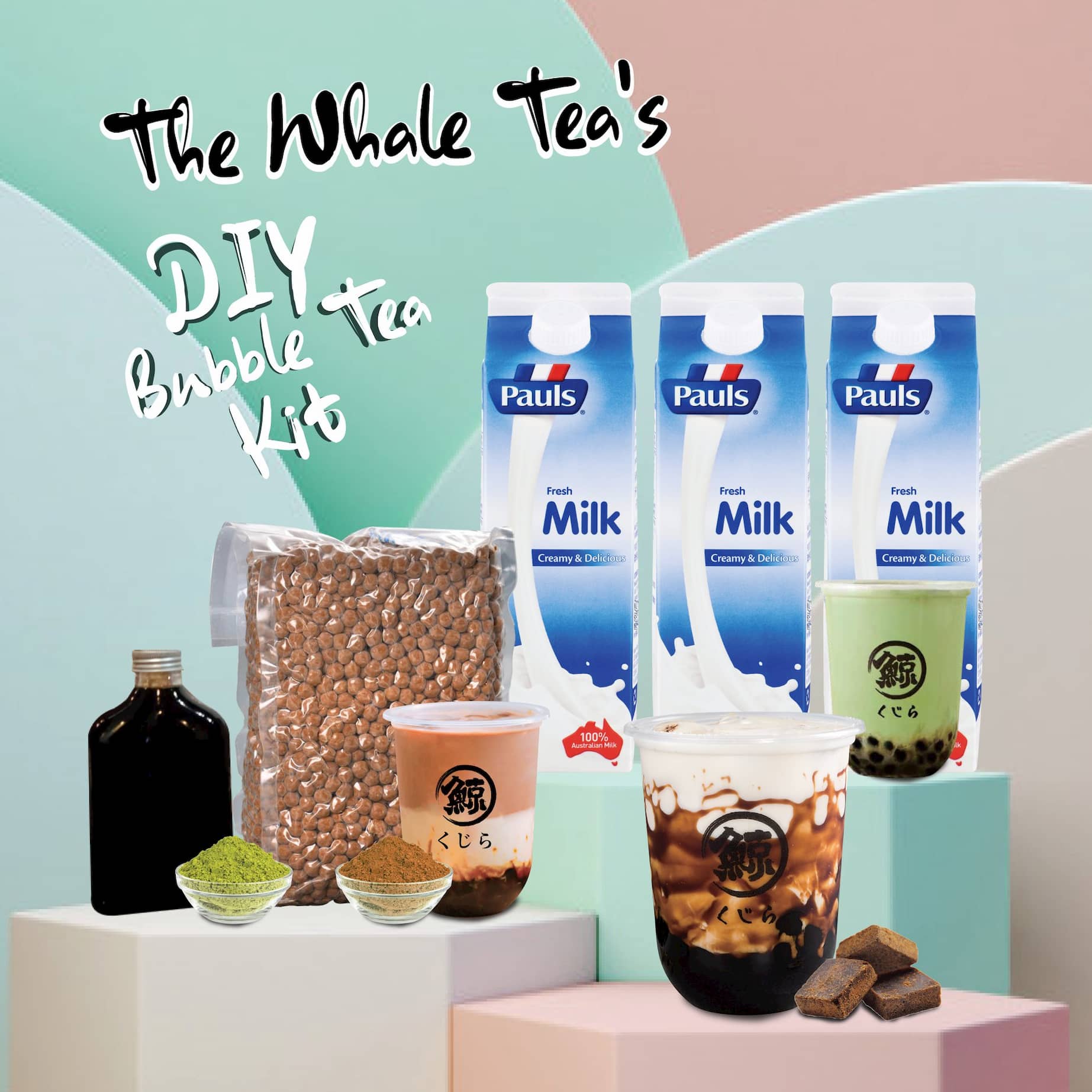 The Whale Tea DIY Bubble Tea Kits - Starter Pack