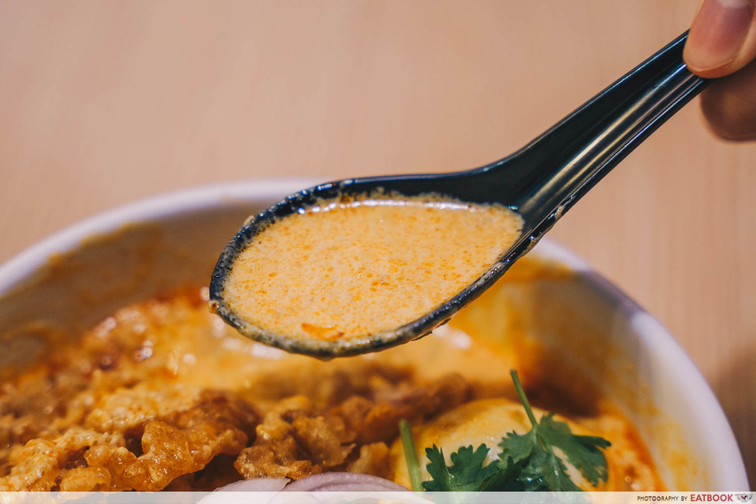 Inle Myanmar Restaurant - Spoonful of curry gravy