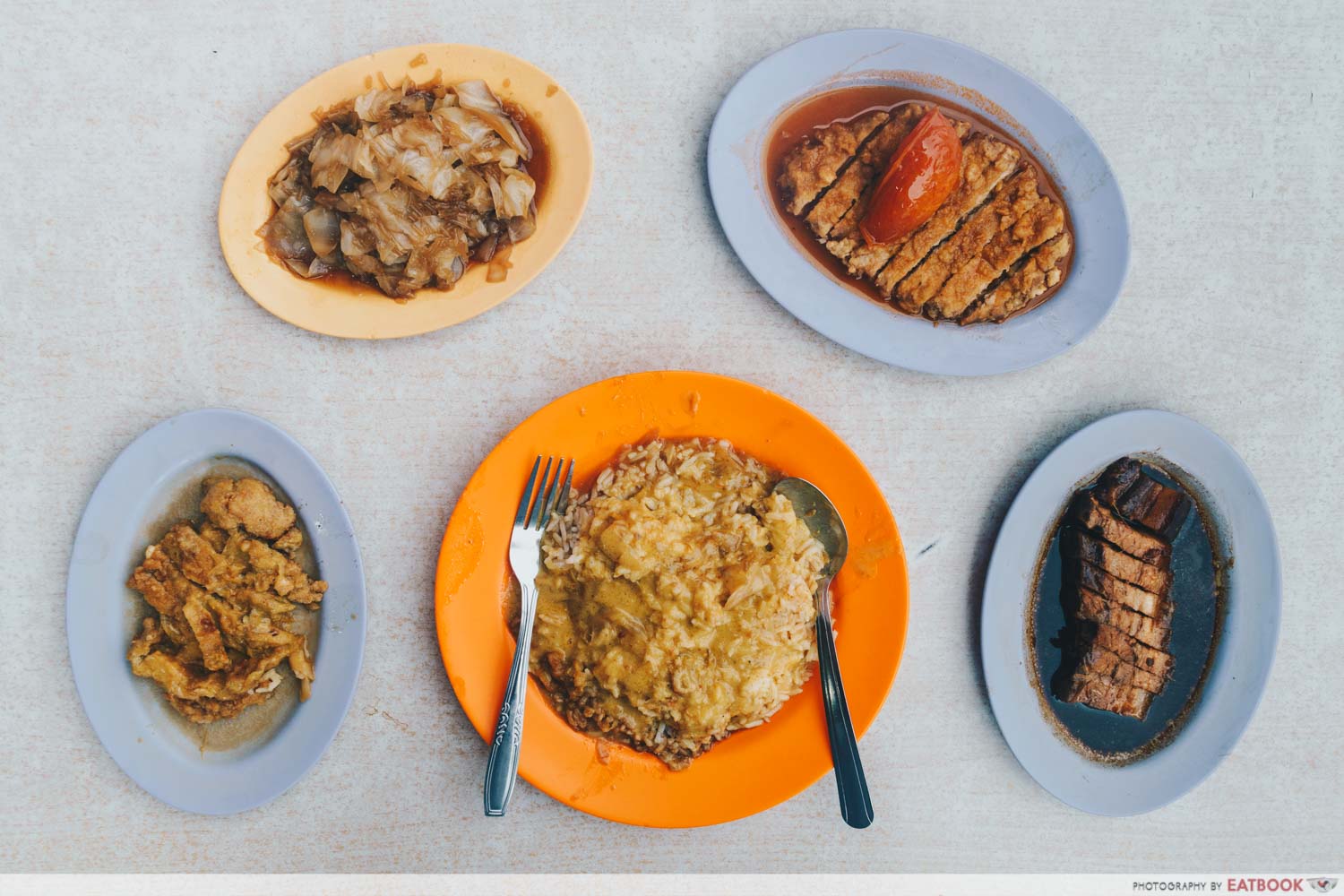 Loo's Hainanese Curry Rice - Flatlay
