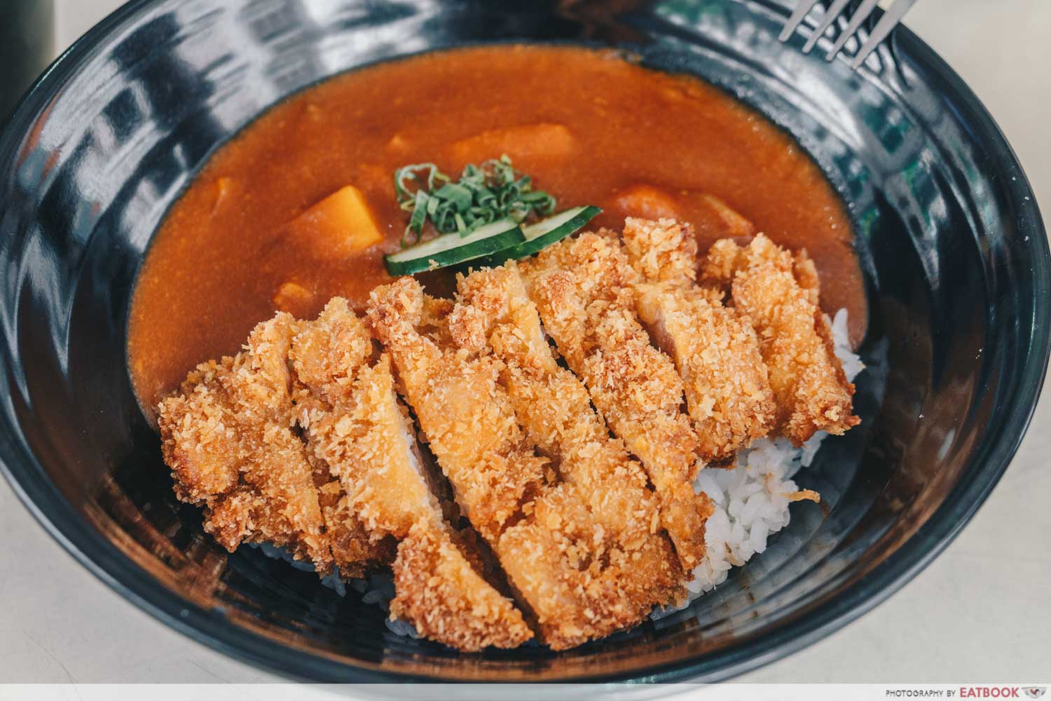 Oiishii Corner - Chicken katsu curry don intro shot