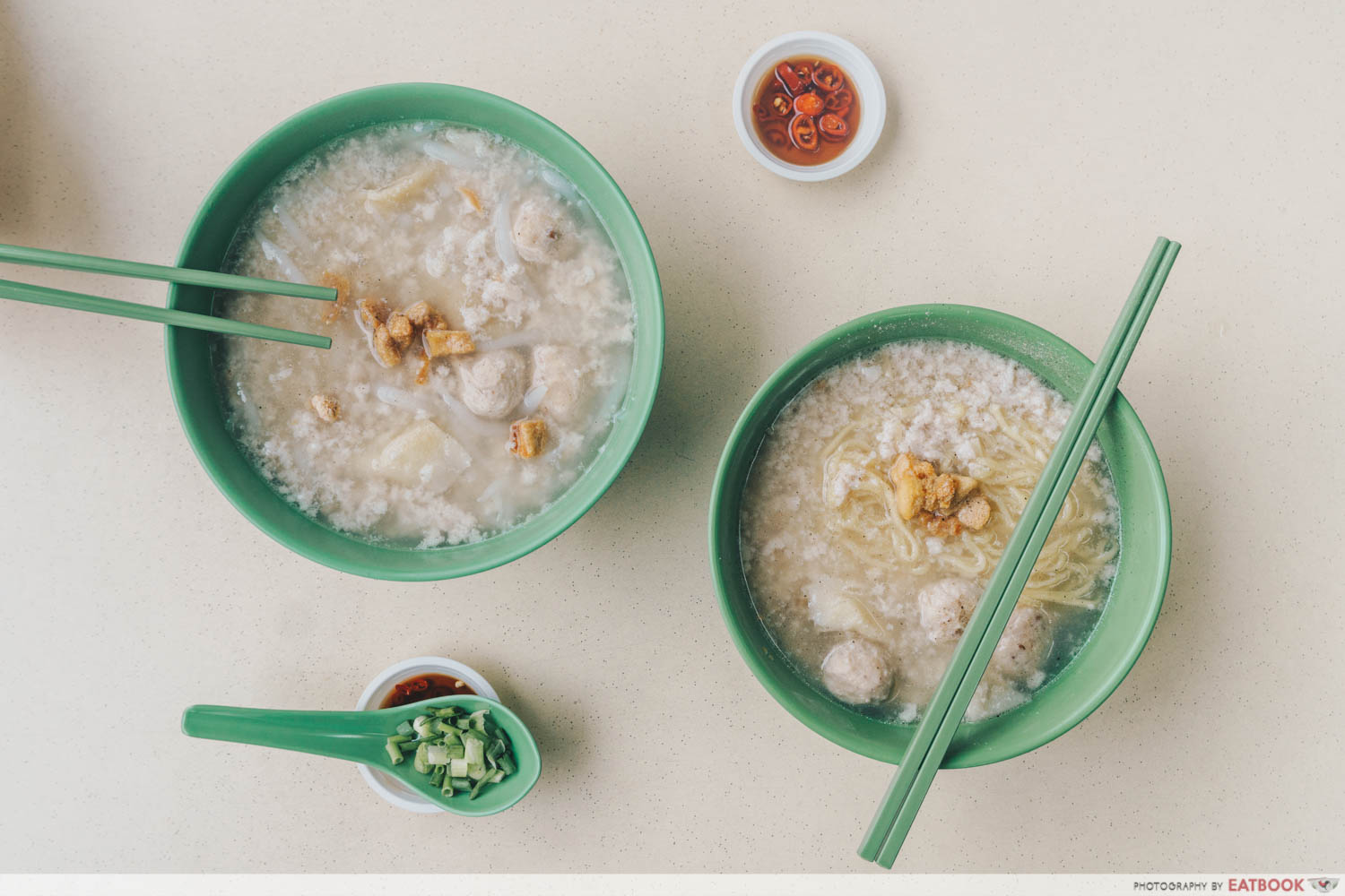 Soon Heng Pork Noodles - Flatlay