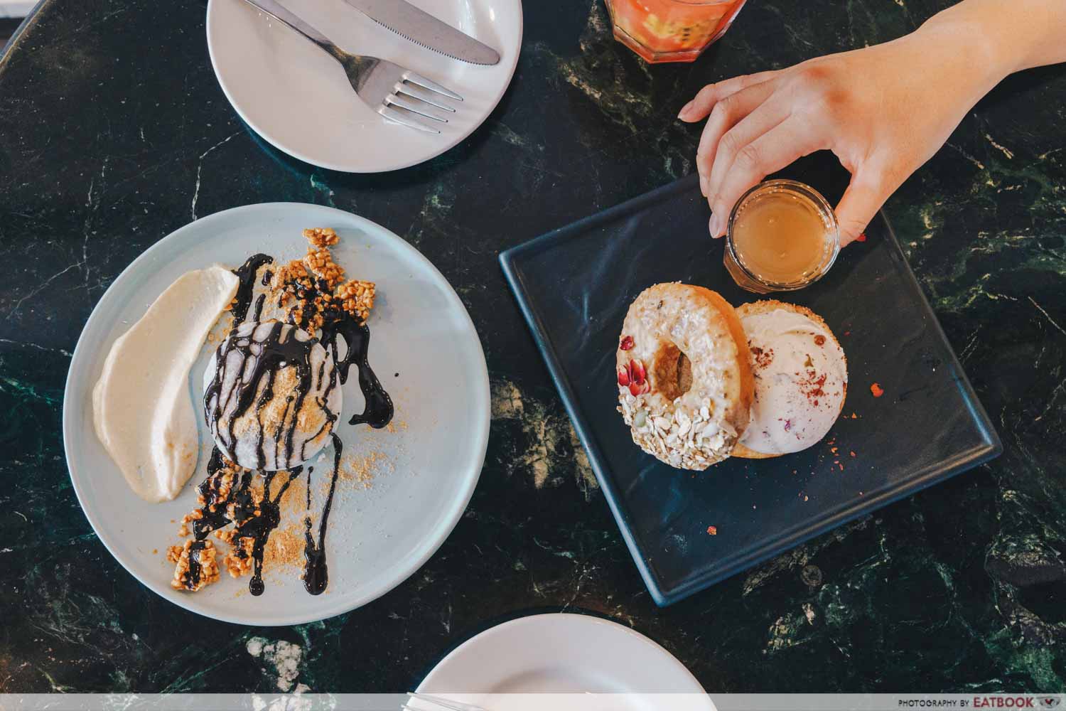 Vegan desserts on a table