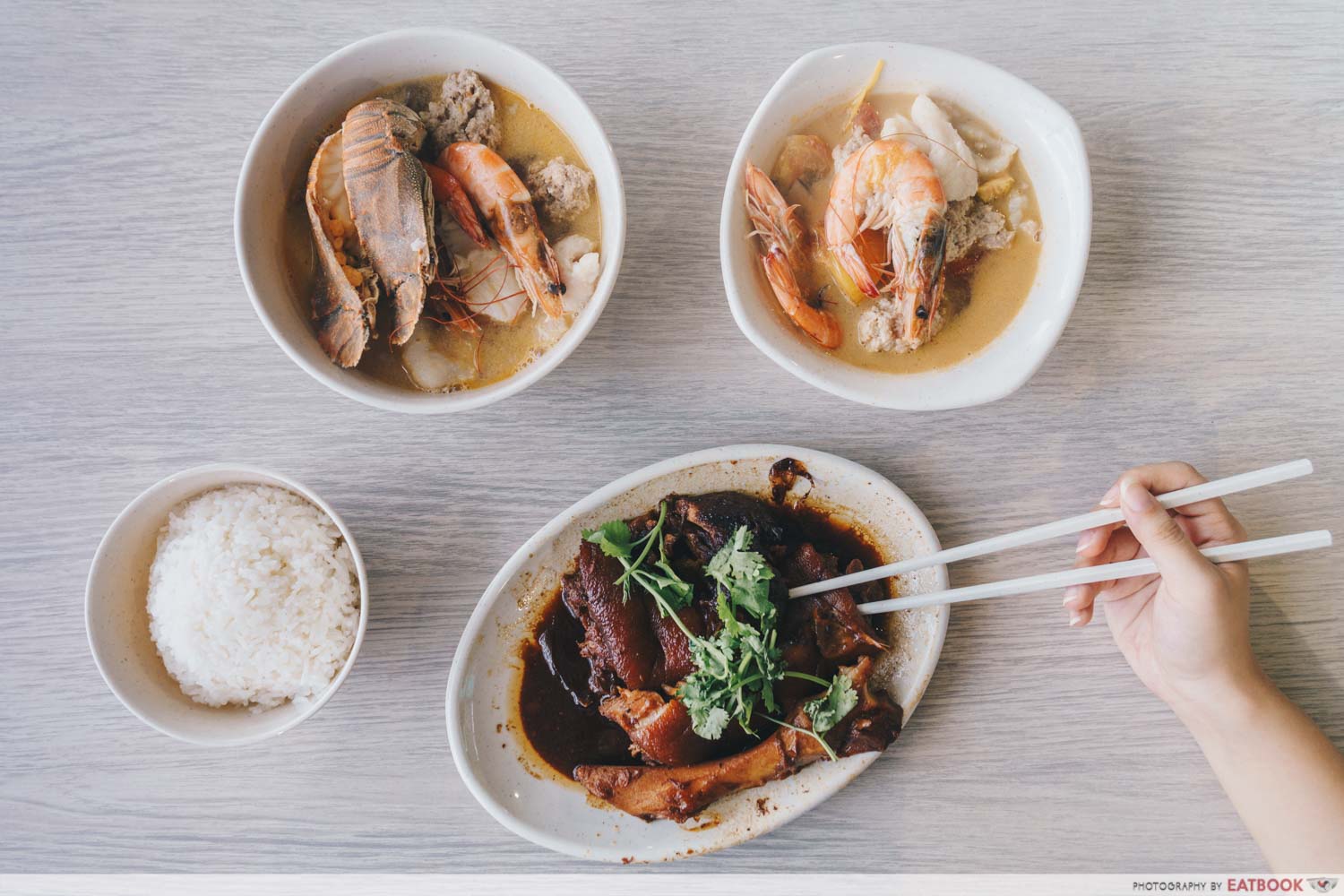 Yan Ji Seafood Soup - Flatlay