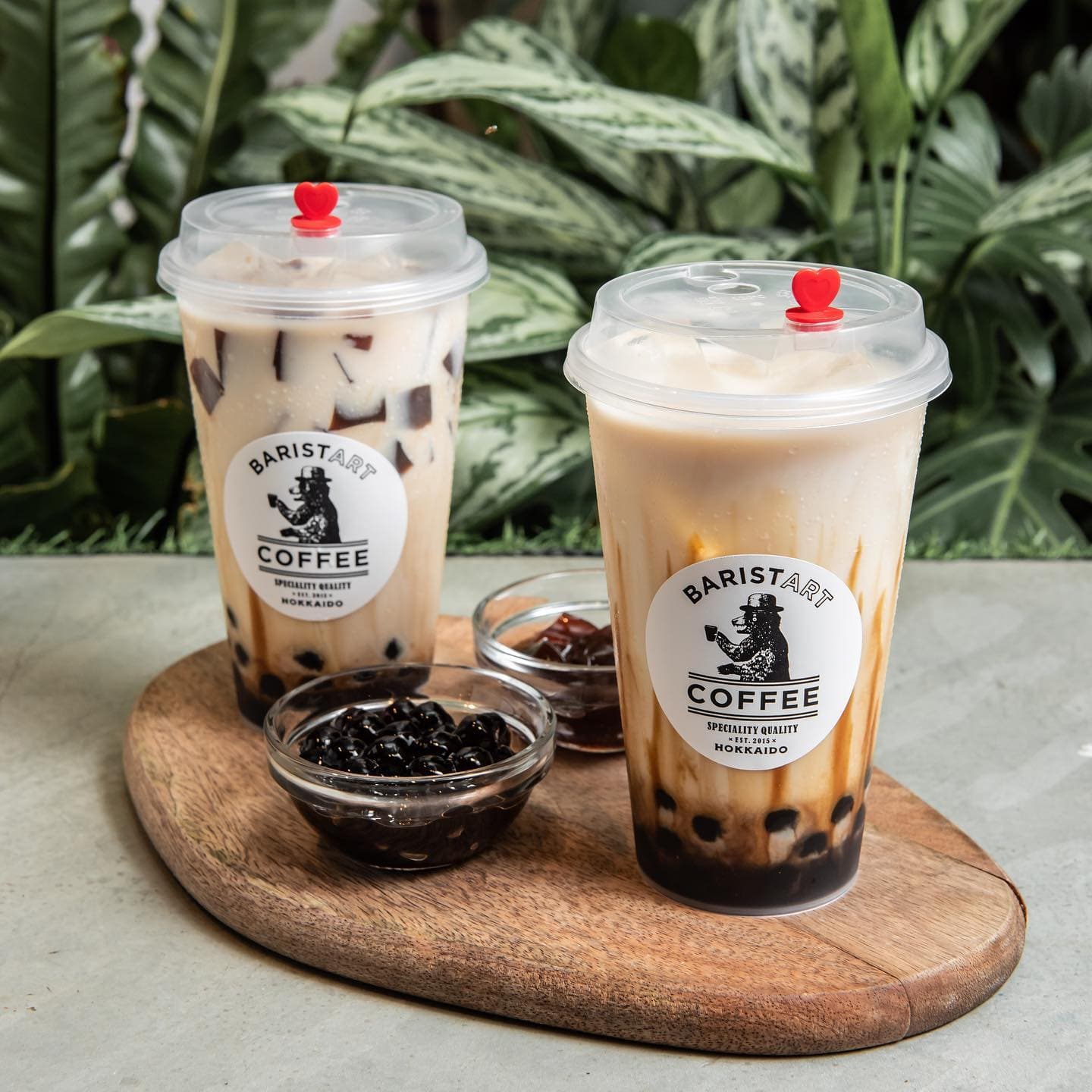 Barista boba with cream custard