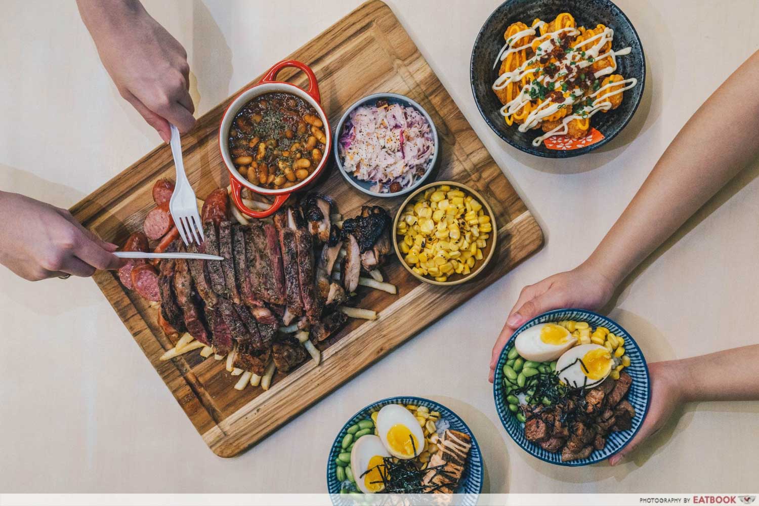 TORCHED meat platter - flatlay