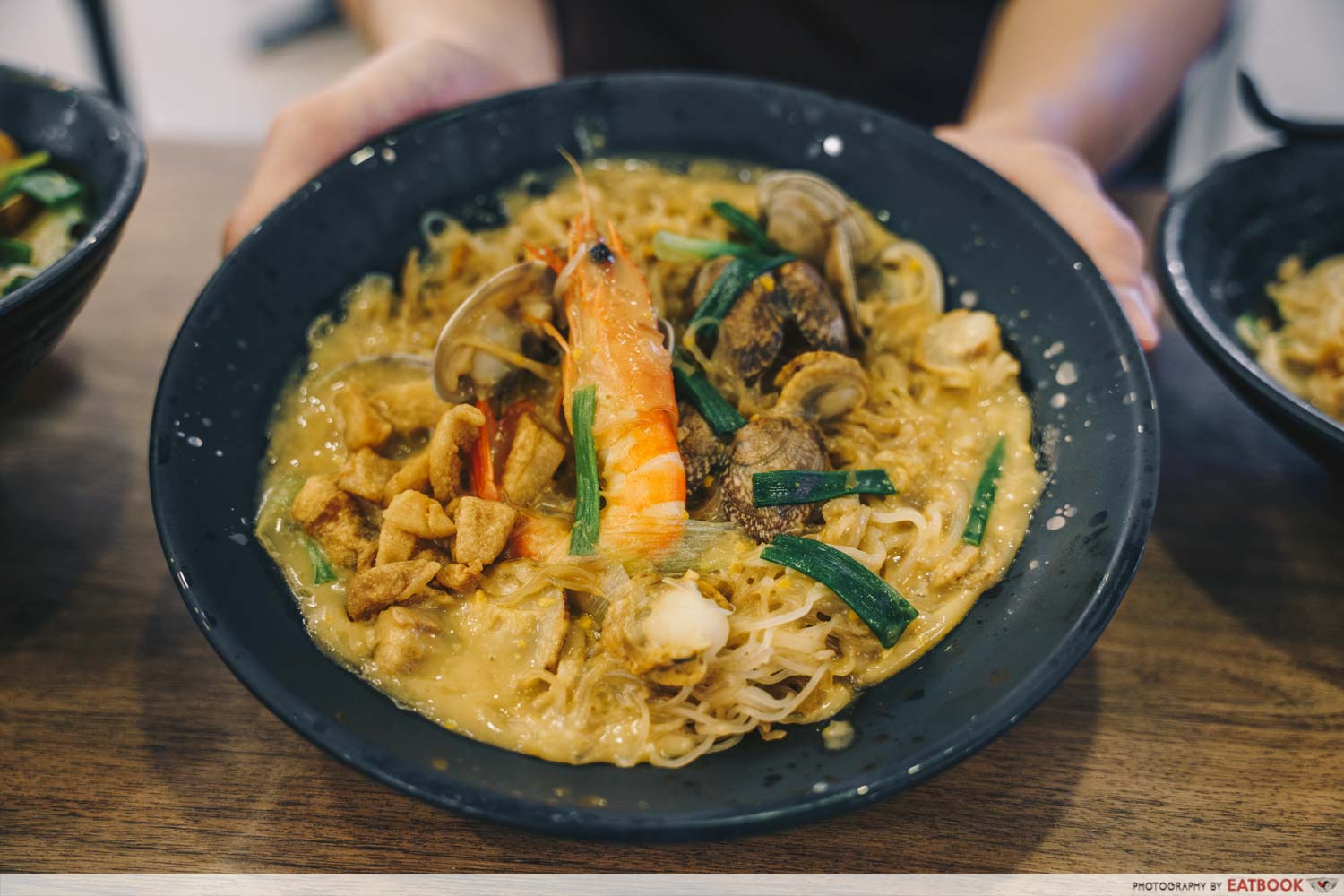 Try Fresh XO Seafood Noodles - Salted egg seafood bee hoon intro shot