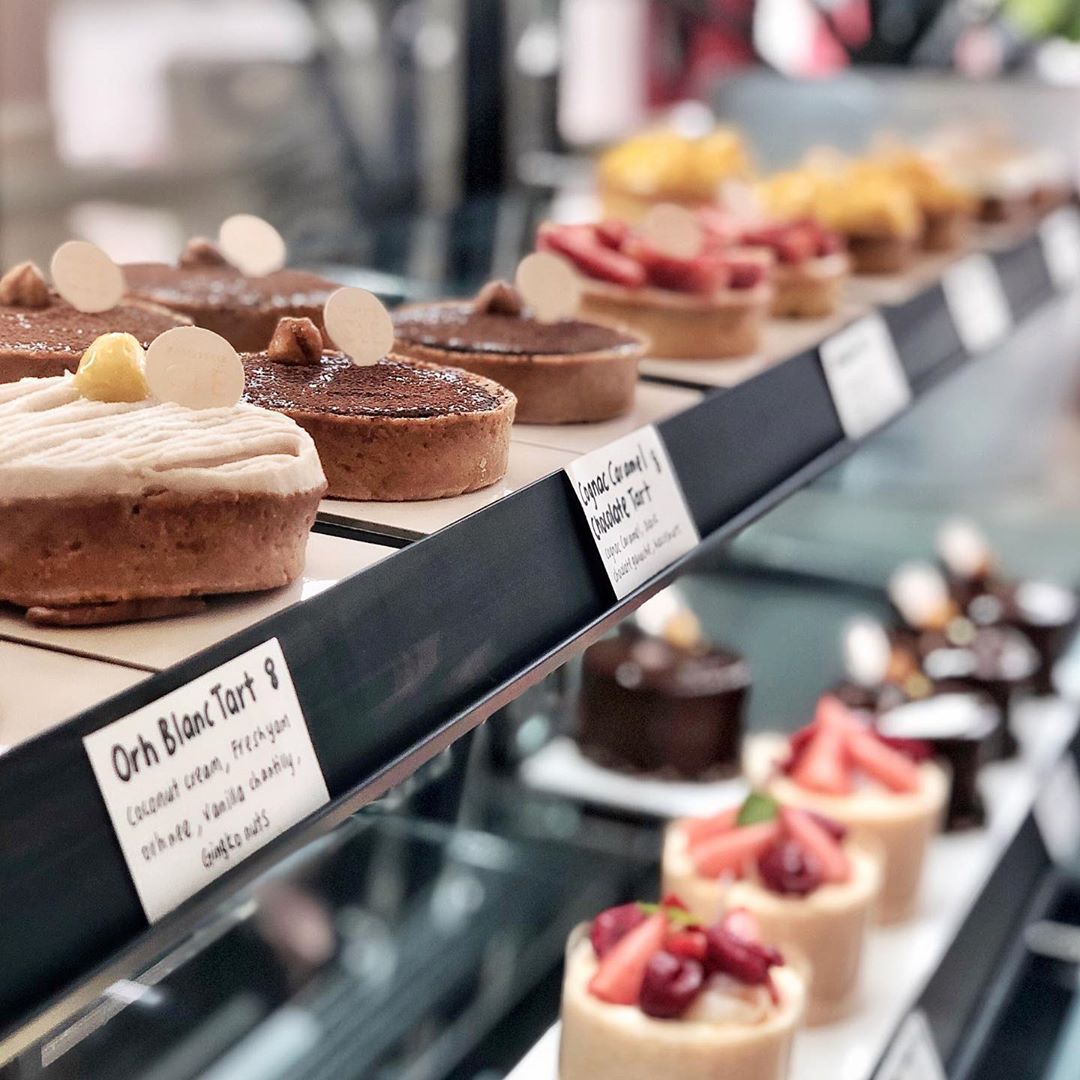 Patisserie Cle Tarts on display