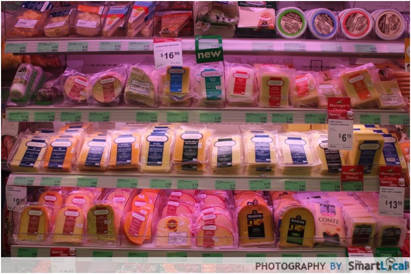 Cold Storage cheese selection