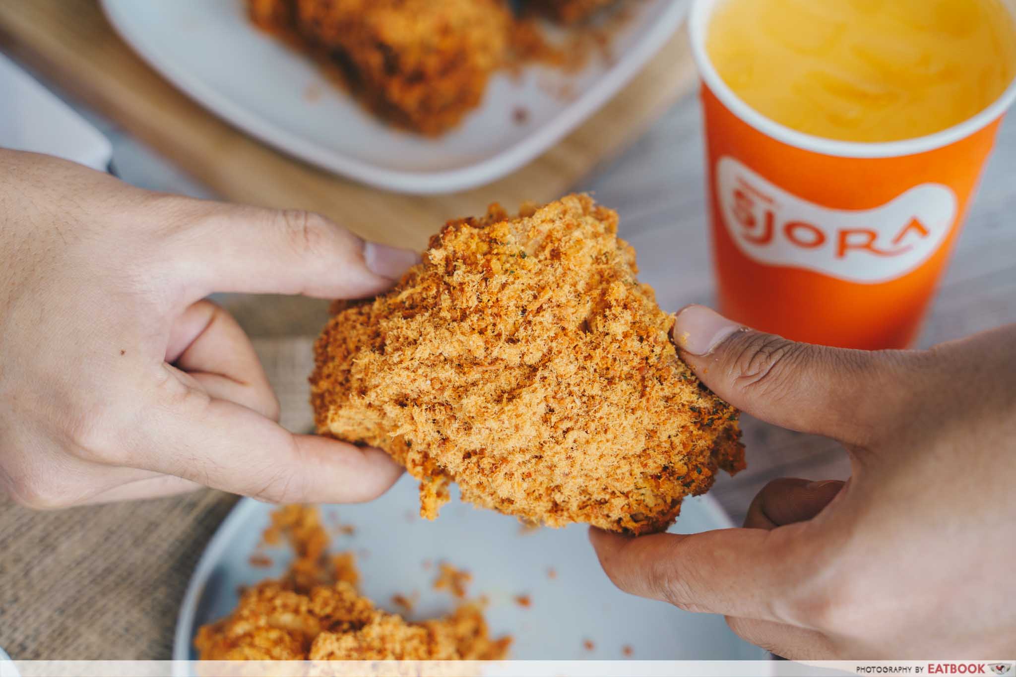 KFC Flossy Crunch Chicken - chicken floss topping