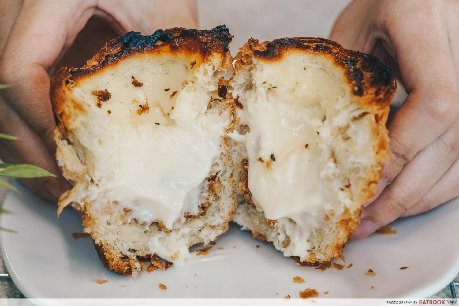 Keong Saik Bakery - burnt cheese cruffin cross section