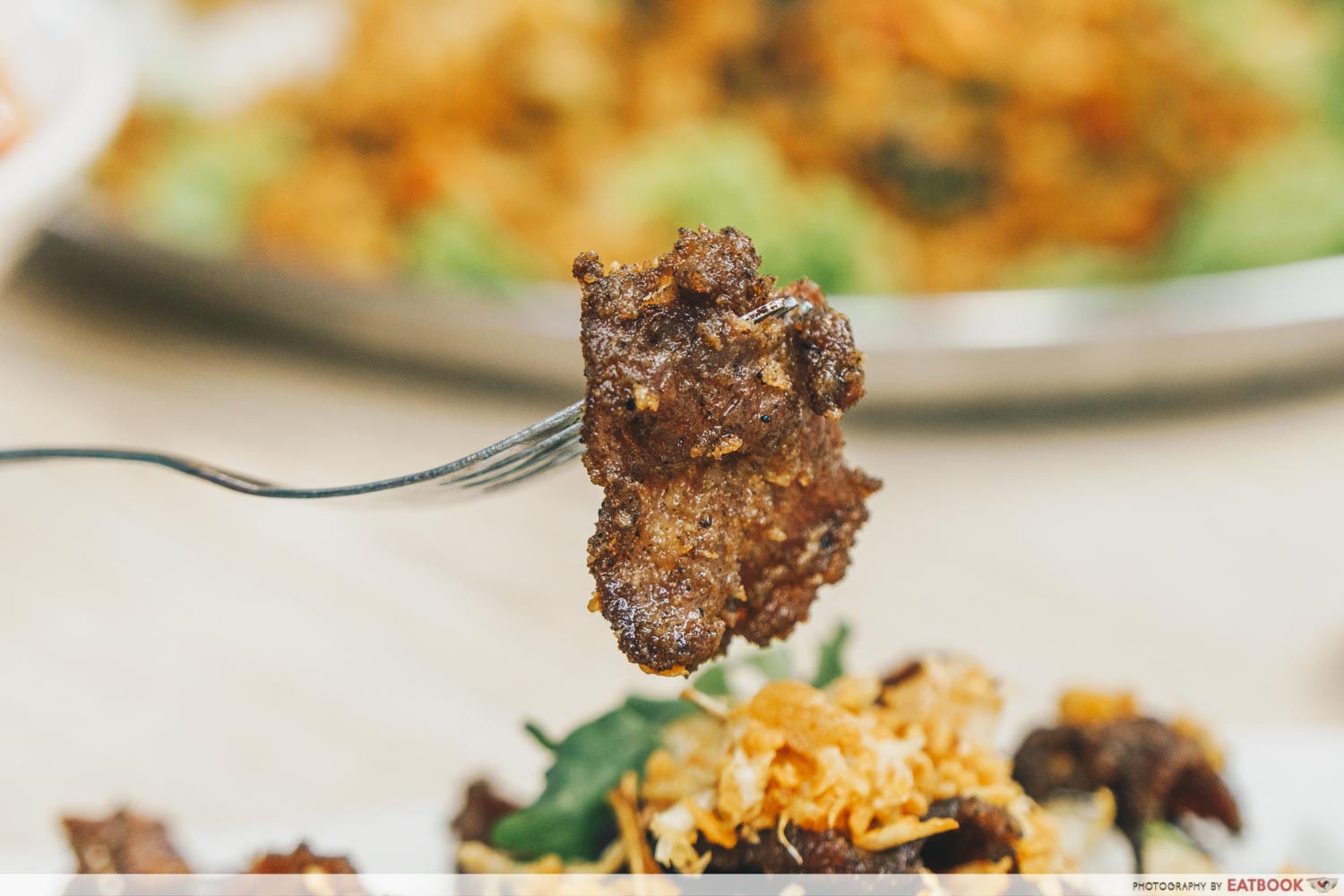 Limau Thai Kitchen - beef slice on fork