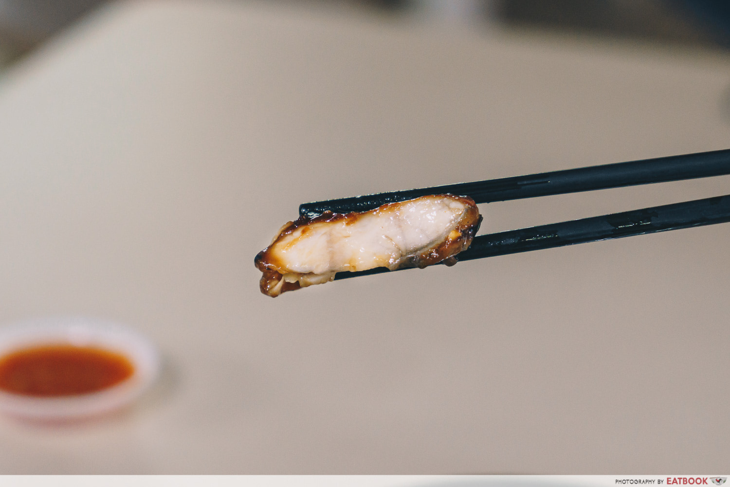 Steamed threadfin belly texture