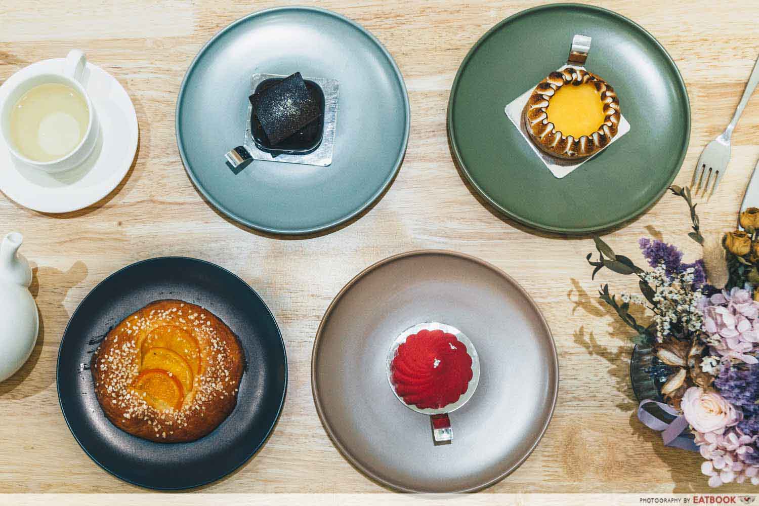 Dolc Patisserie - flatlay of pastries