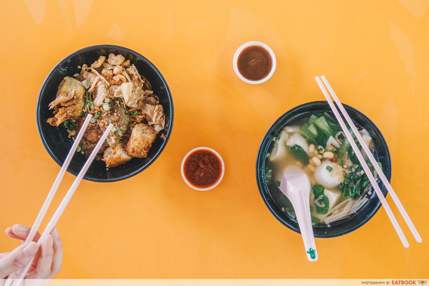 Tasty Soup Yong Tau Fu Flatlay