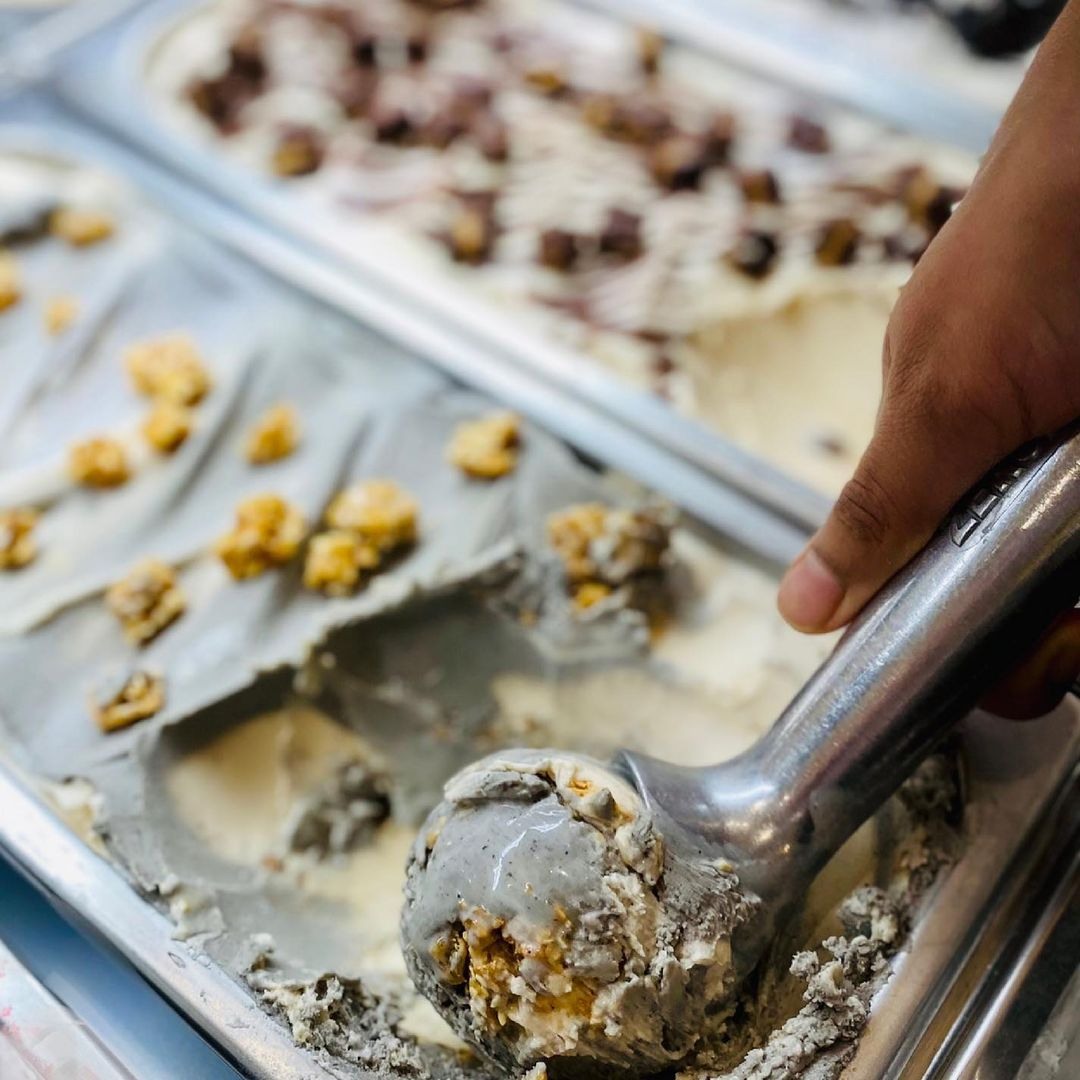 inside scoop sesame ice cream