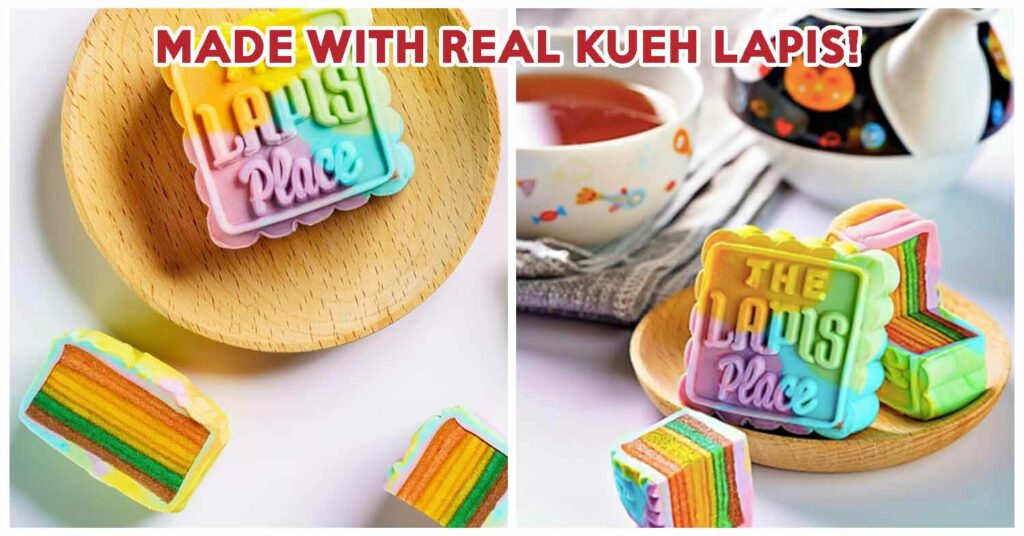 rainbow kueh lapis mooncake