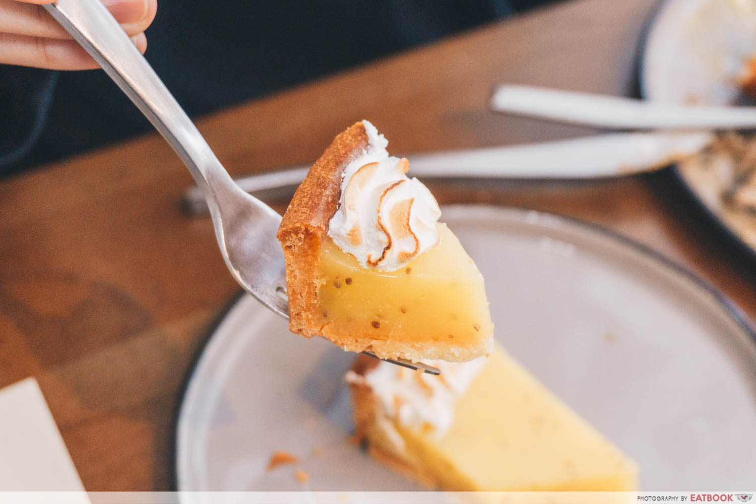 Slice of Lime Meringue Tart