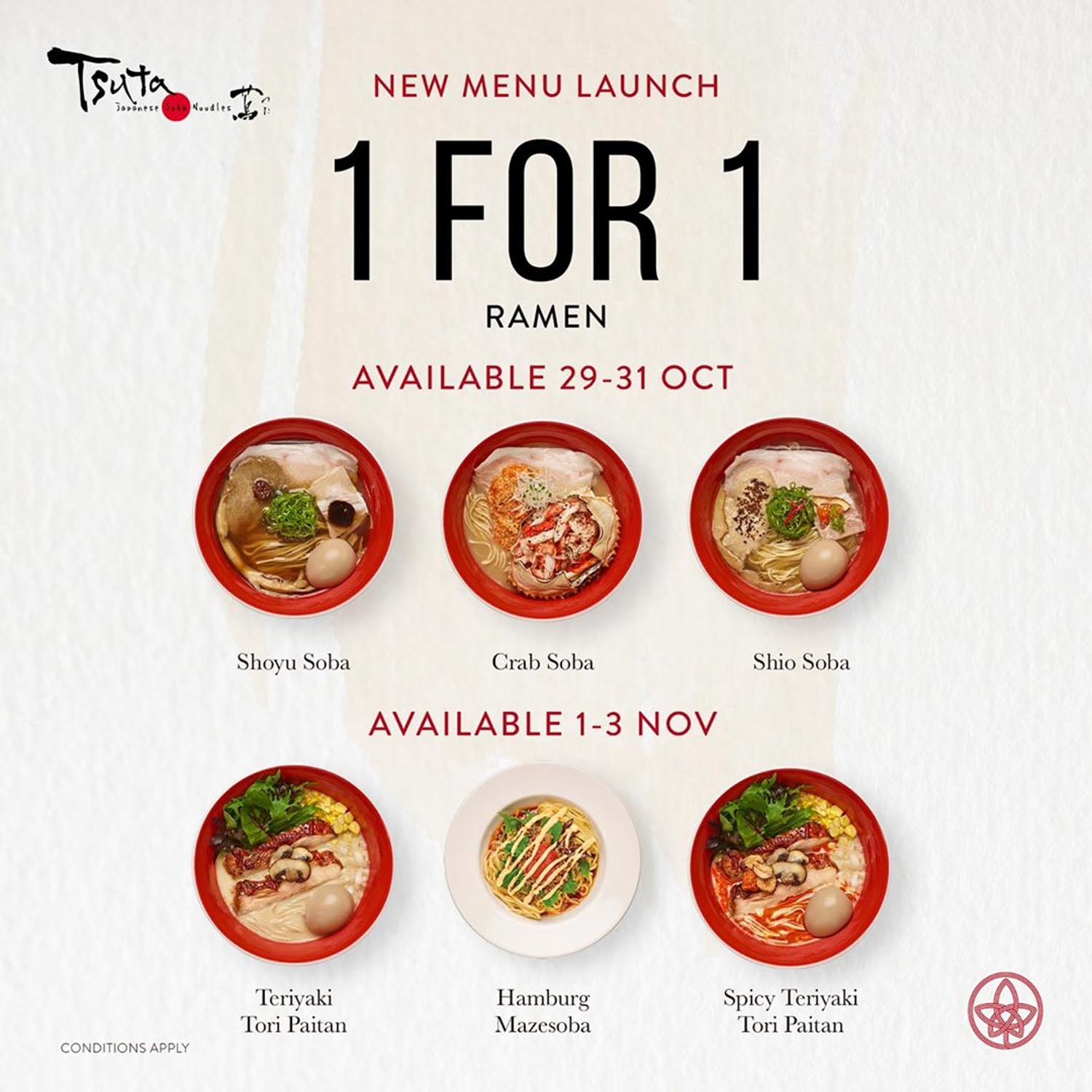 Tsuta New Menu - 1-for-1