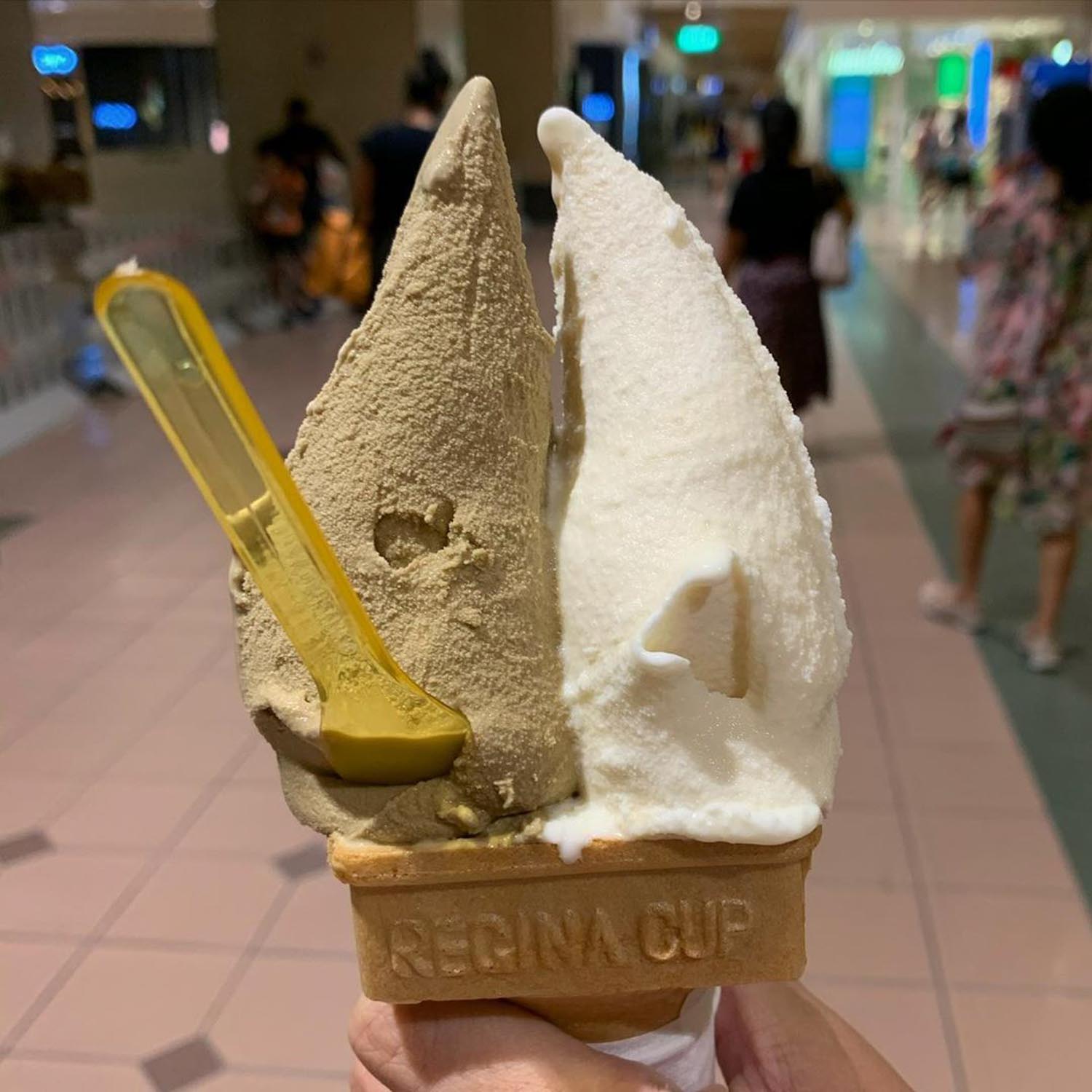 melon pan ice cream - azabu sabo double cone