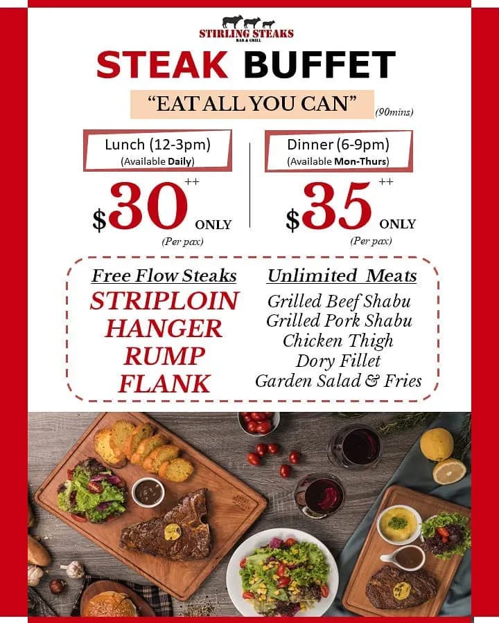 stirling steaks buffet