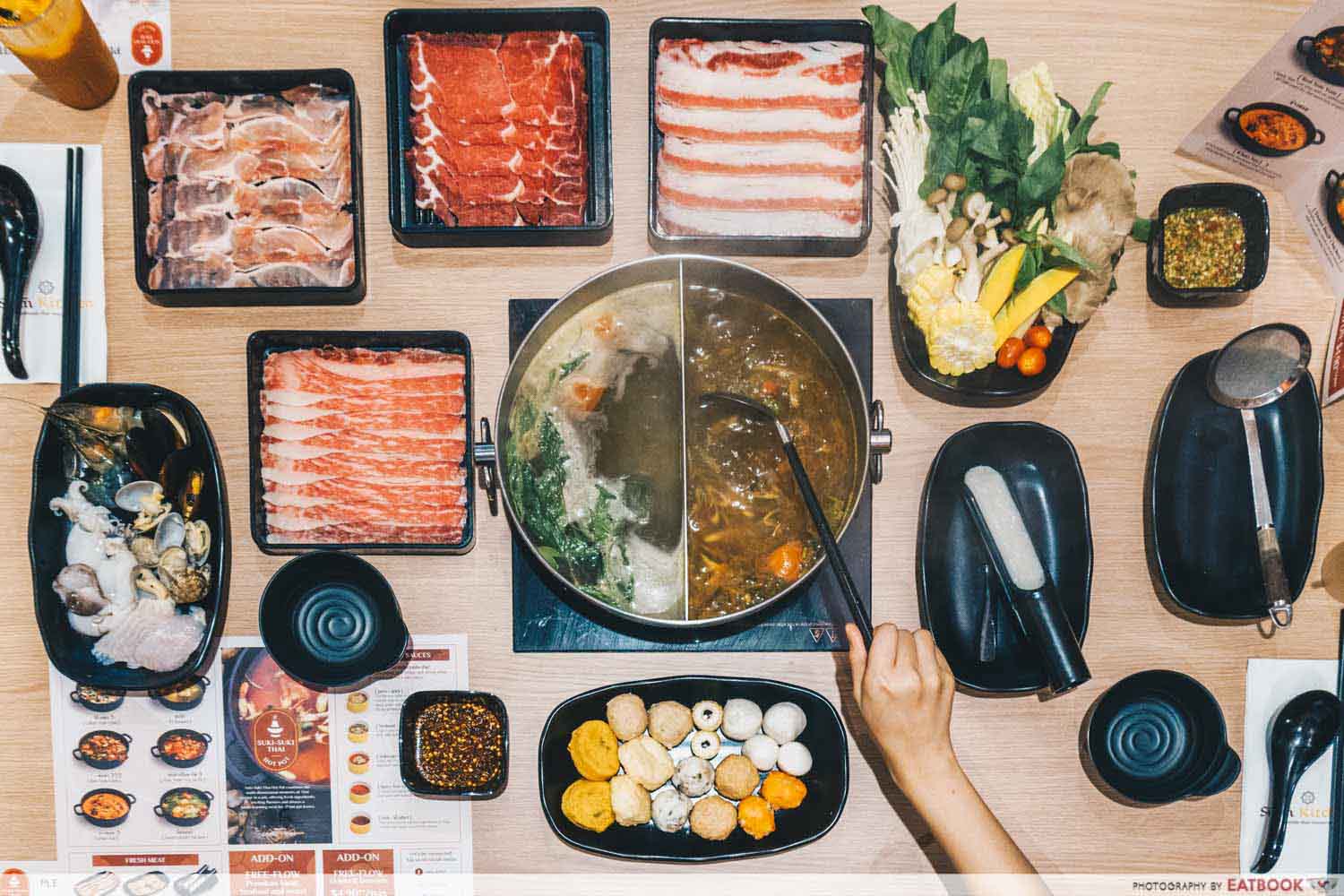 Suki Suki Thai Hot Pot - flatlay