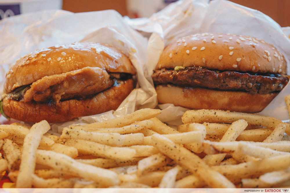 samurai burger seaweed shaker fries