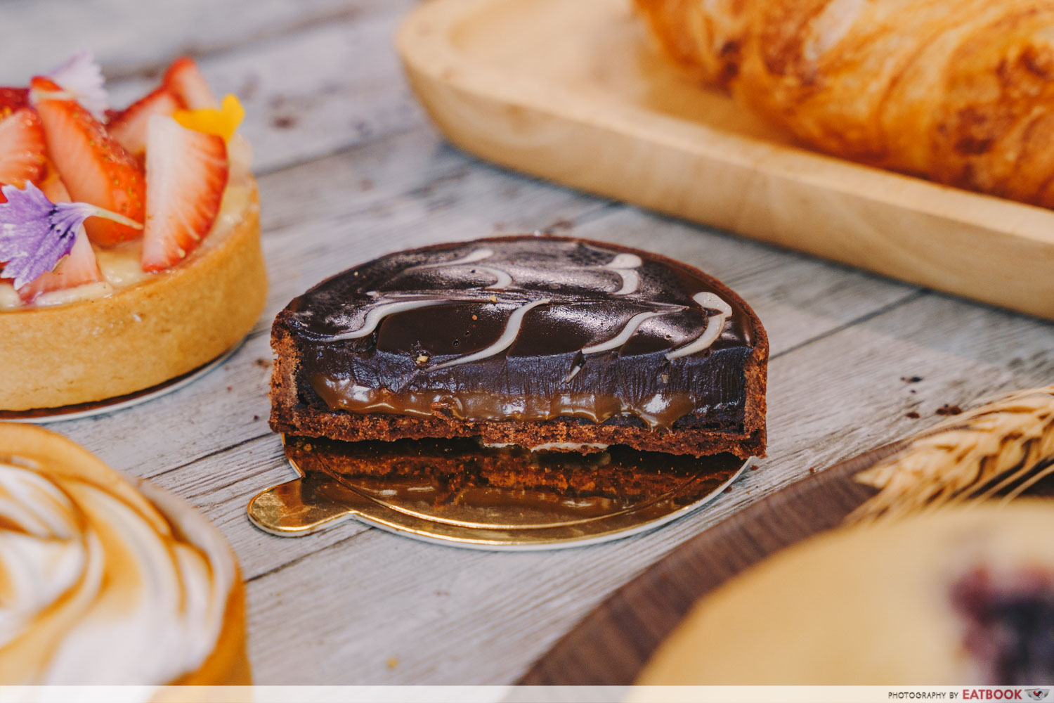 maison sucree salted caramel chocolate tart