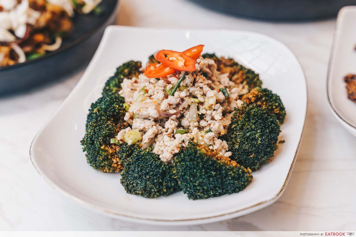 COCA Crusty Broccoli Larb Moo