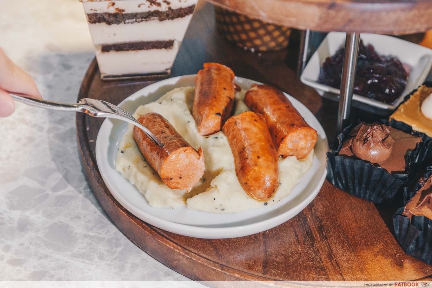 cedele afternoon tea - bangers and mash