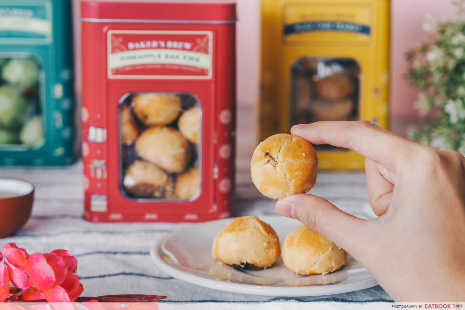 bak kwa pineapple tart baker's brew cny