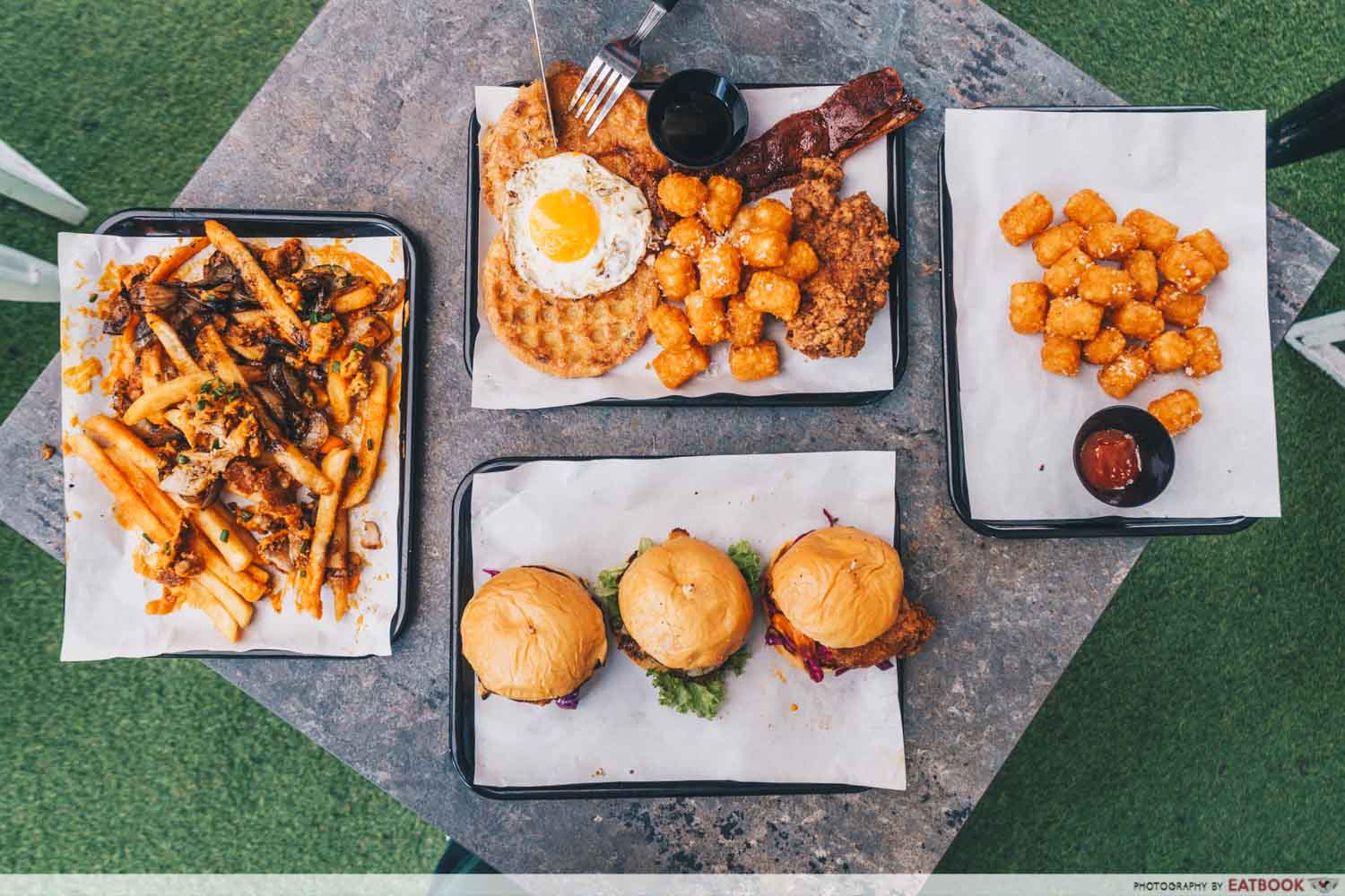 cult sliders flatlay