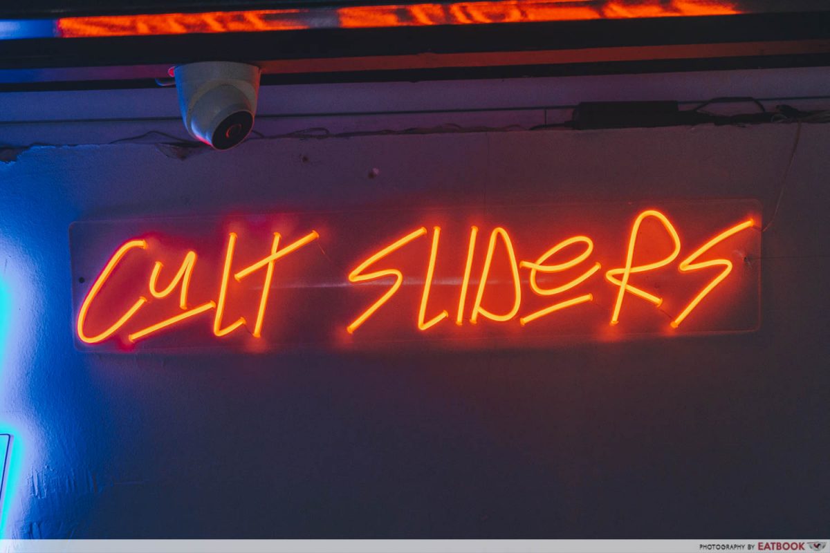 cult sliders sign