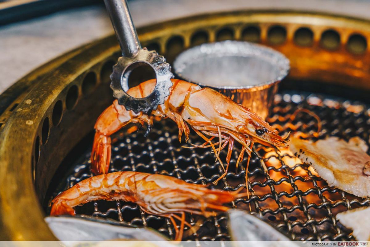 grilled prawns