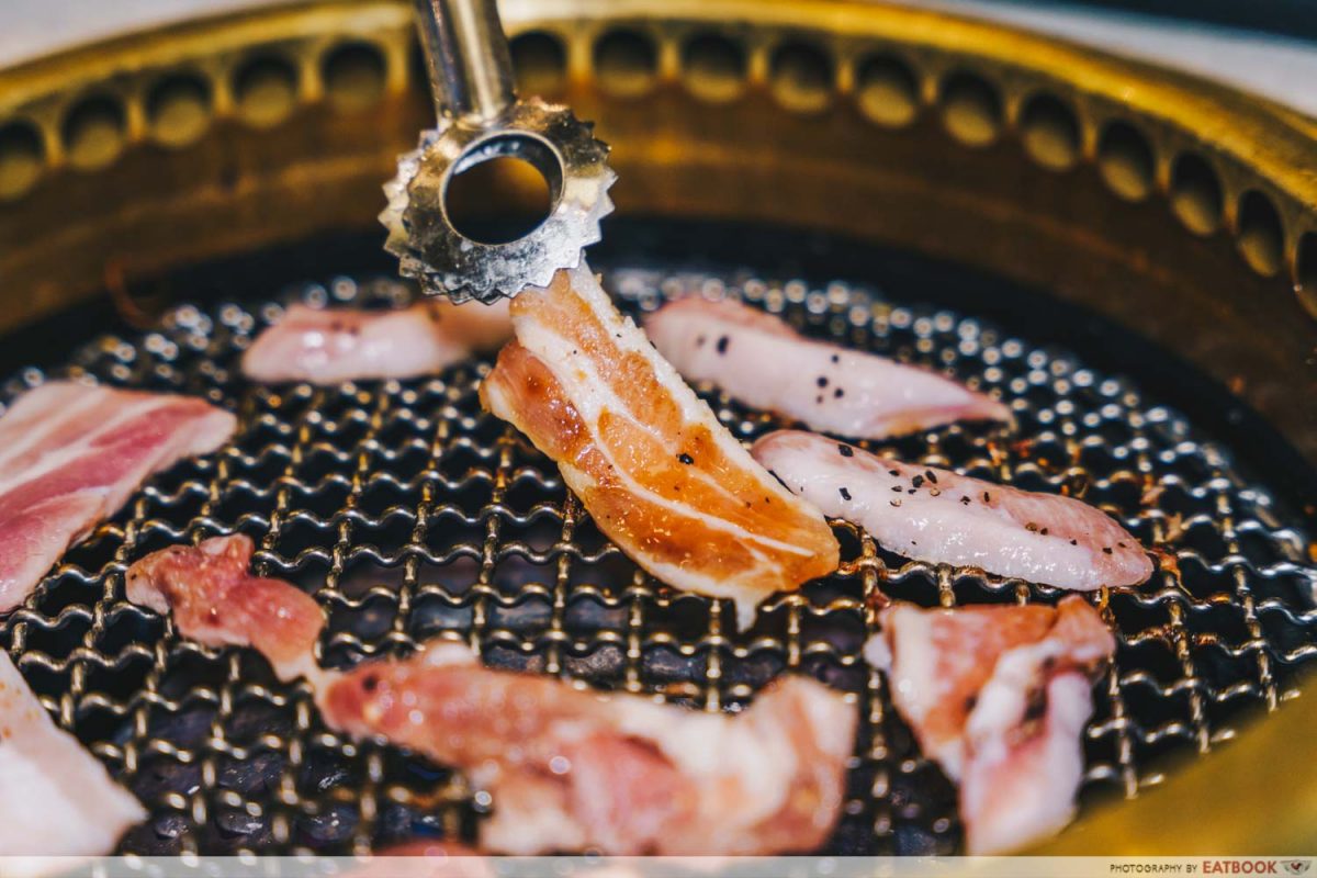 pork belly on the grill