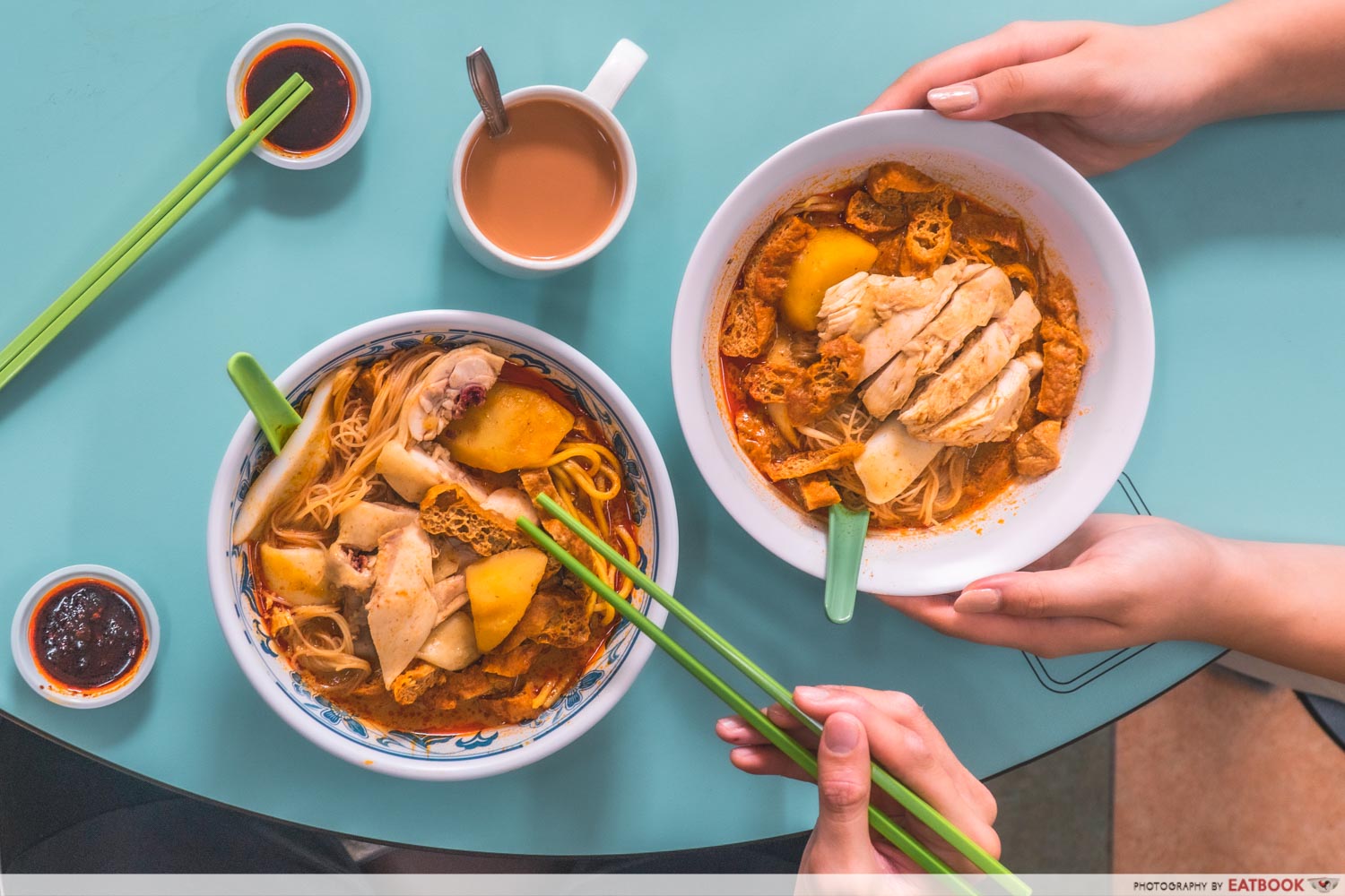 Heng Kee Curry Chicken Bee Hoon Mee - flatlay