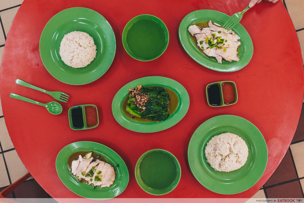 ming kee chicken rice flatlay